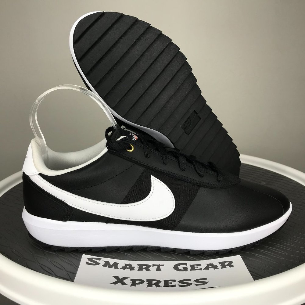 NEW Nike Cortez Spikeless Black White Golf Cleats